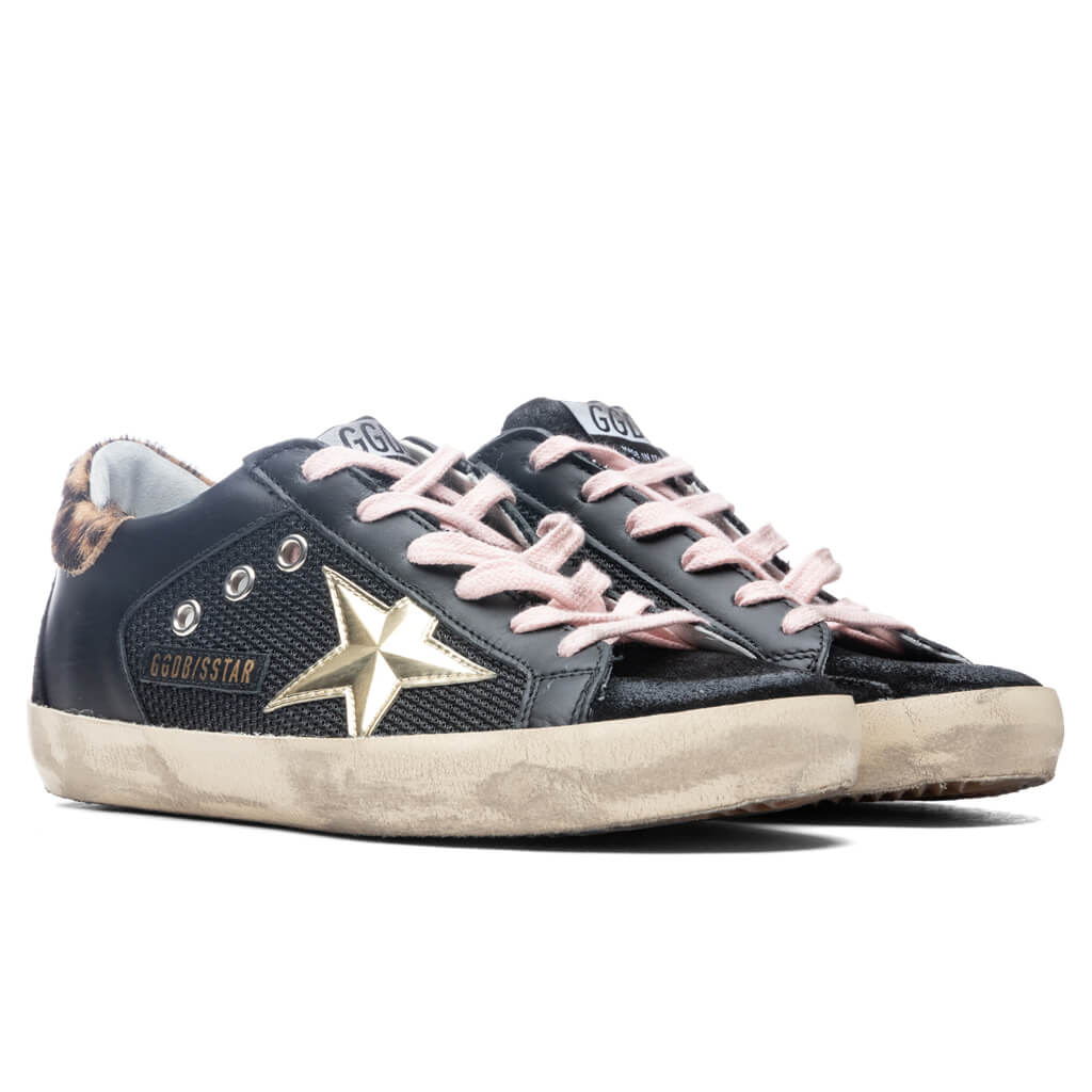 Women's Super-Star Sneakers - Black/Gold
