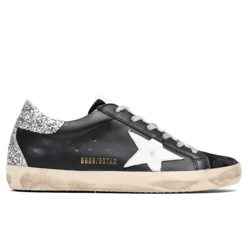 Women's Super-Star Sneakers - Black/White/Silver