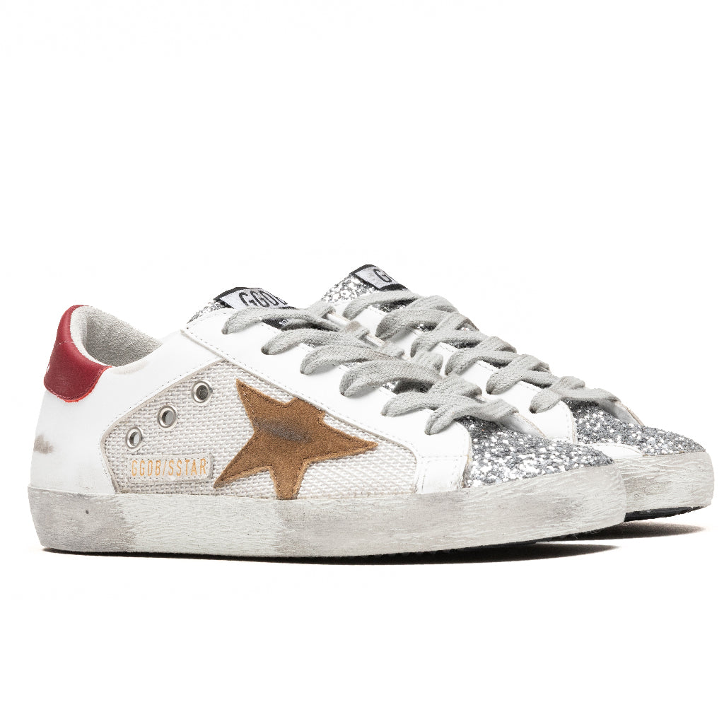 Women's Super-Star Sneakers - Silver/White/Tobacco