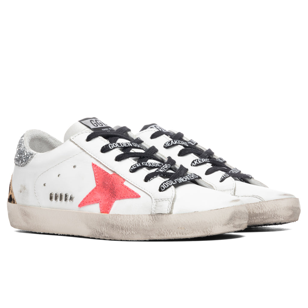 Women's Super-Star Sneakers - White/Fuchsia Fluorescent