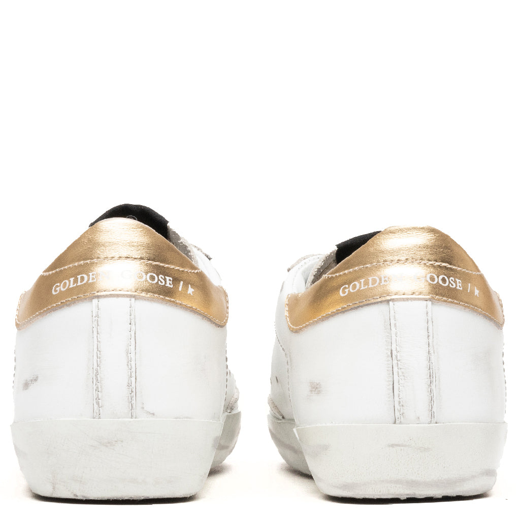Women's Super-Star Sneakers - White/Green/Gold
