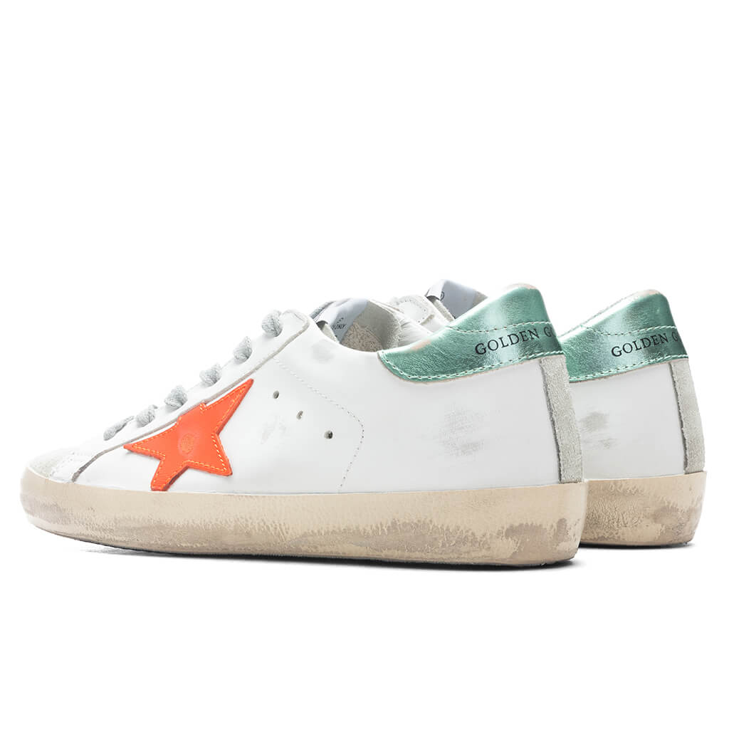 Women's Super-Star Sneakers - White/Orange/Pastel Green