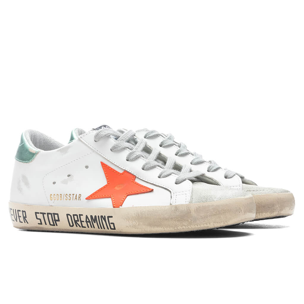 Women's Super-Star Sneakers - White/Orange/Pastel Green