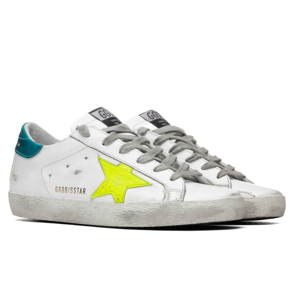 Women's Super-Star Sneakers - White/Yellow/Fluorescent