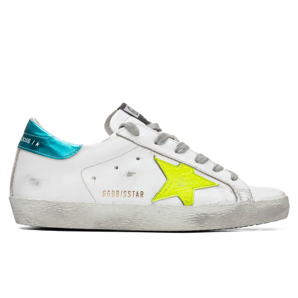 Women's Super-Star Sneakers - White/Yellow/Fluorescent