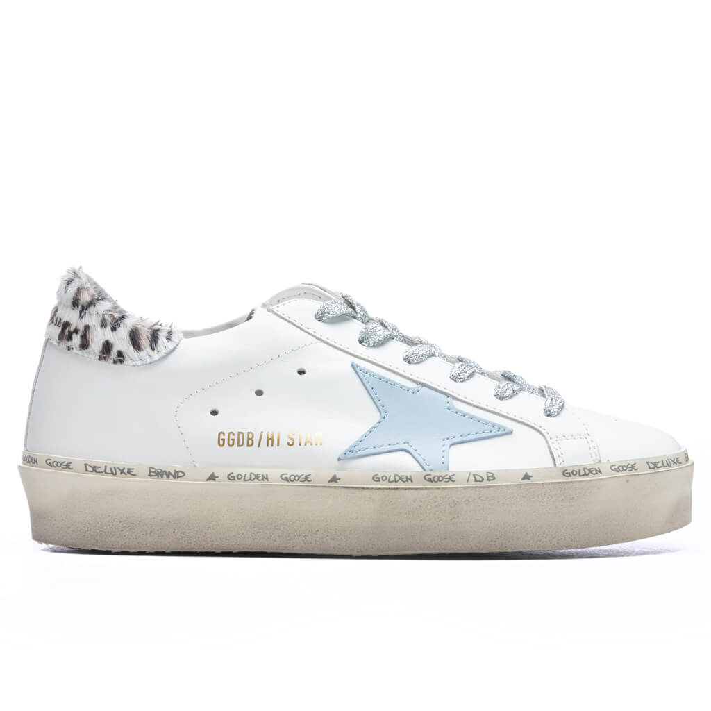 Women's Hi Star - White/Powder Blue/Cream Leopard