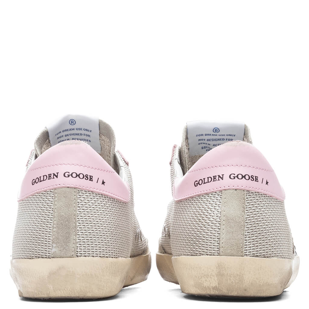 Women's Super-Star Sneakers - Silver/Black/Baby Pink