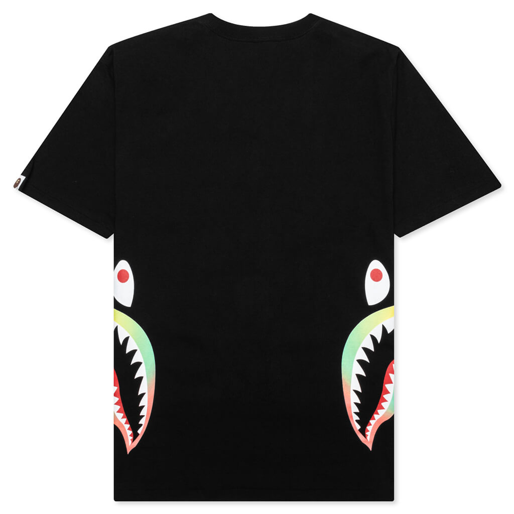 Gradation Side Shark Tee - Black