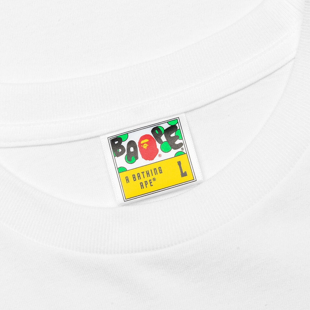 Gradation Side Shark Tee - White