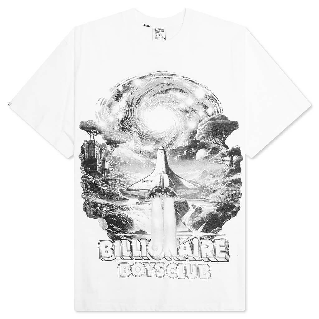Gray Horizon S/S Knit Oversized Fit Shirt - White