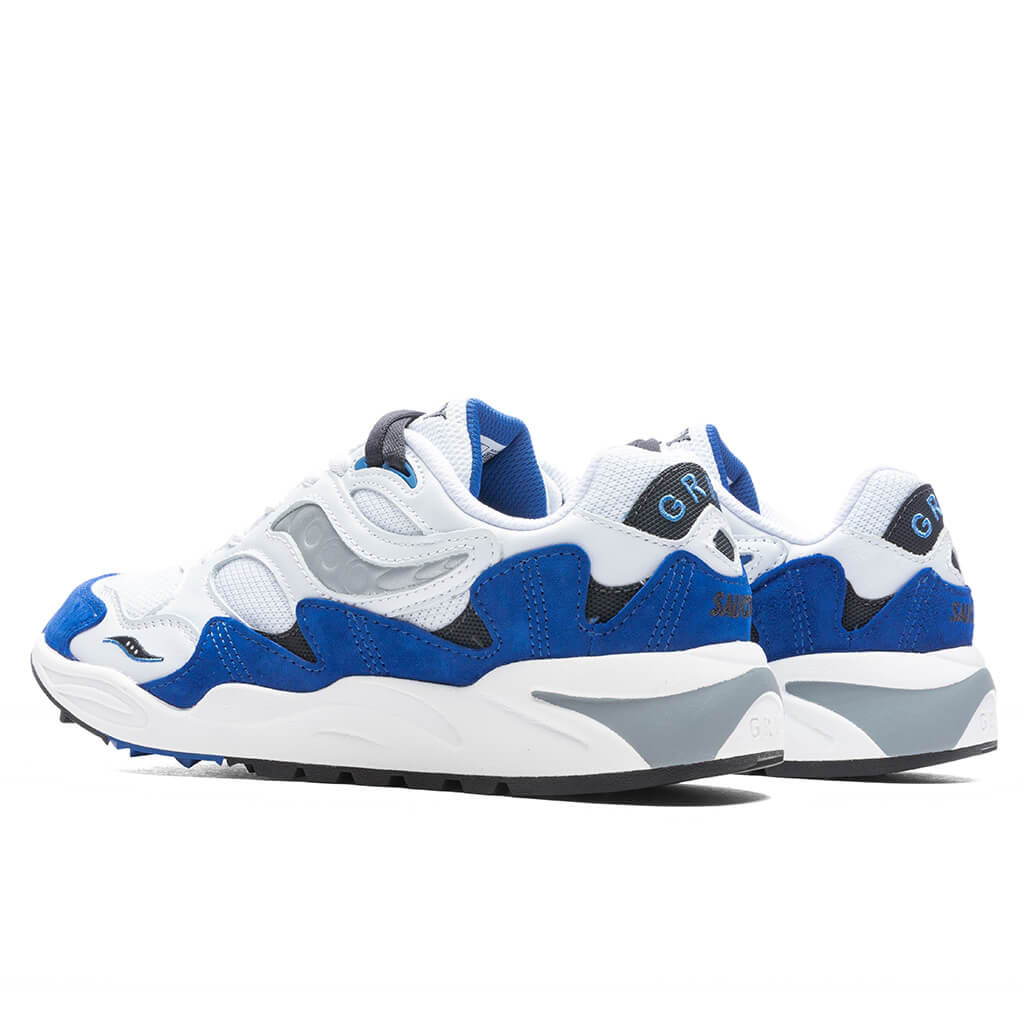 Grid Shadow 2 - White/Blue