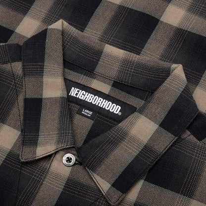 Half Hombre Check Shirt L/S - Beige