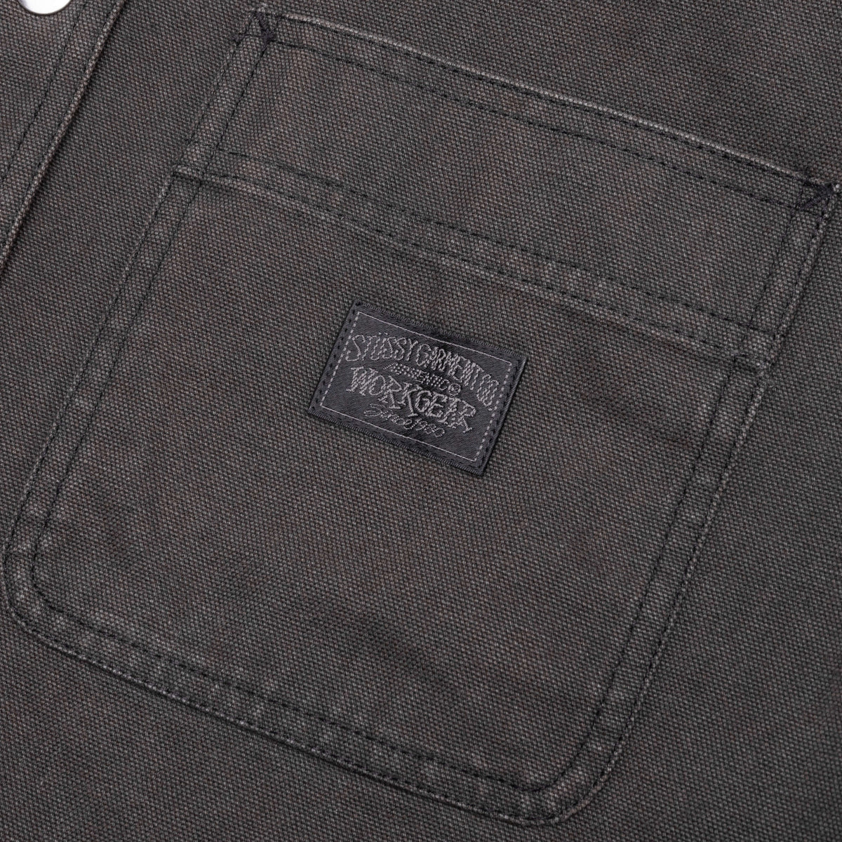 Heavy Washed Canvas Shirt - Black