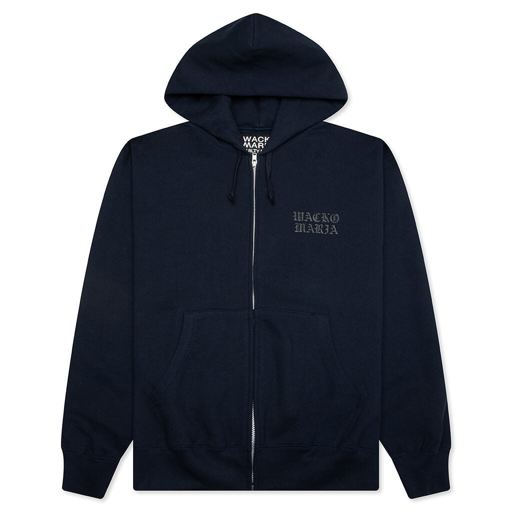 Heavyweight Full Zip Hooded Sweatshirt Type 2 - Navy