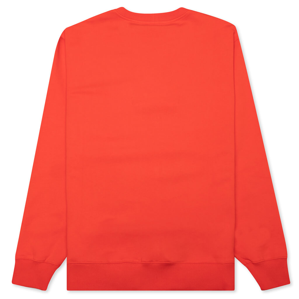 Badge Crewneck - Fiery Red