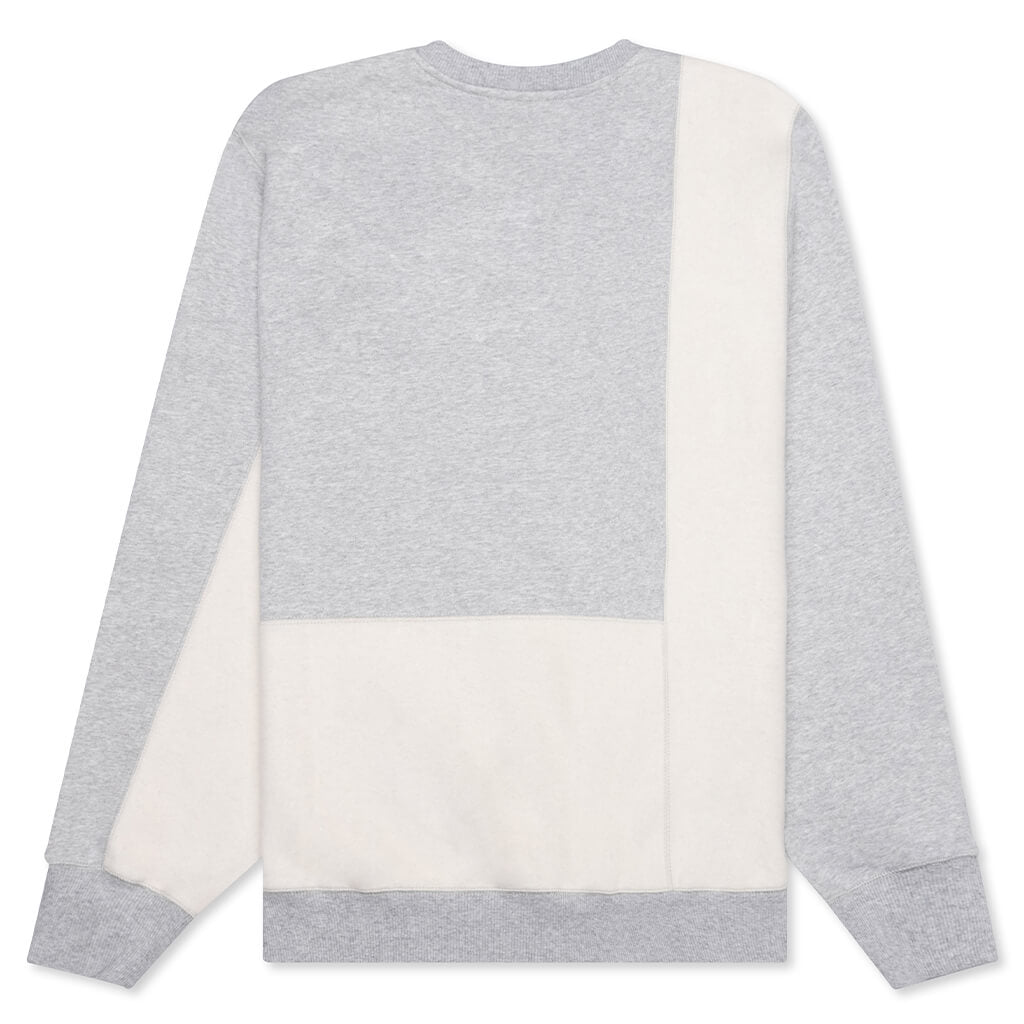 Colorblock Crewneck - Light Heather Grey