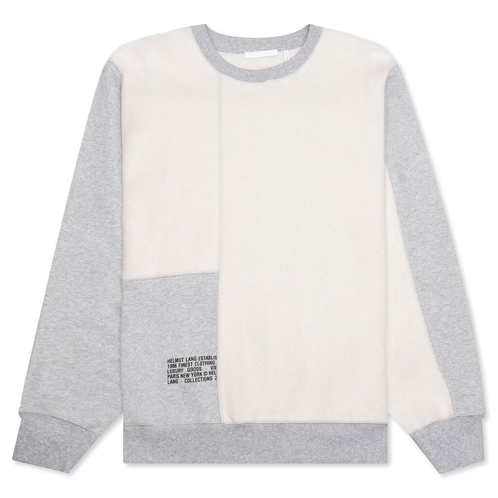 Colorblock Crewneck - Light Heather Grey