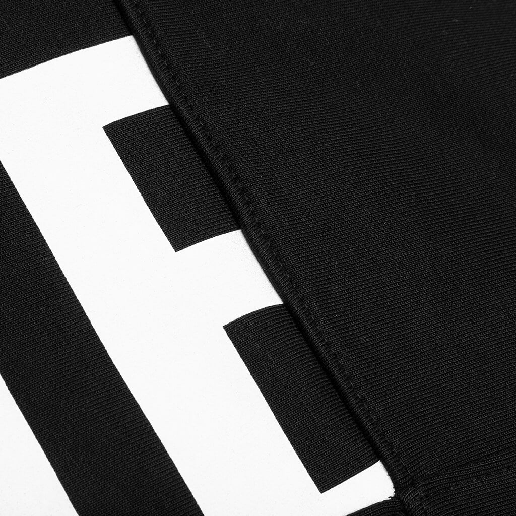 Patchwork Hoodie - Black