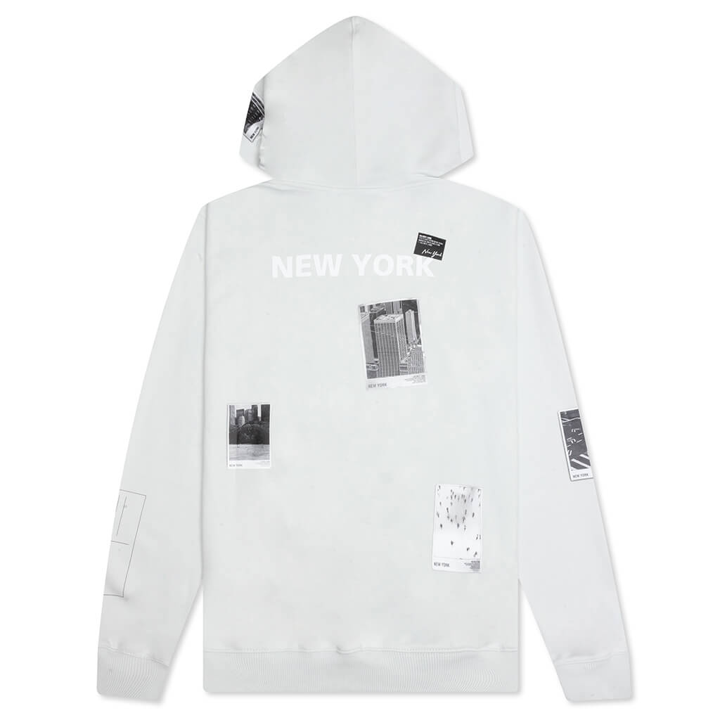 New York Postcard Hoodie - Icy Blue