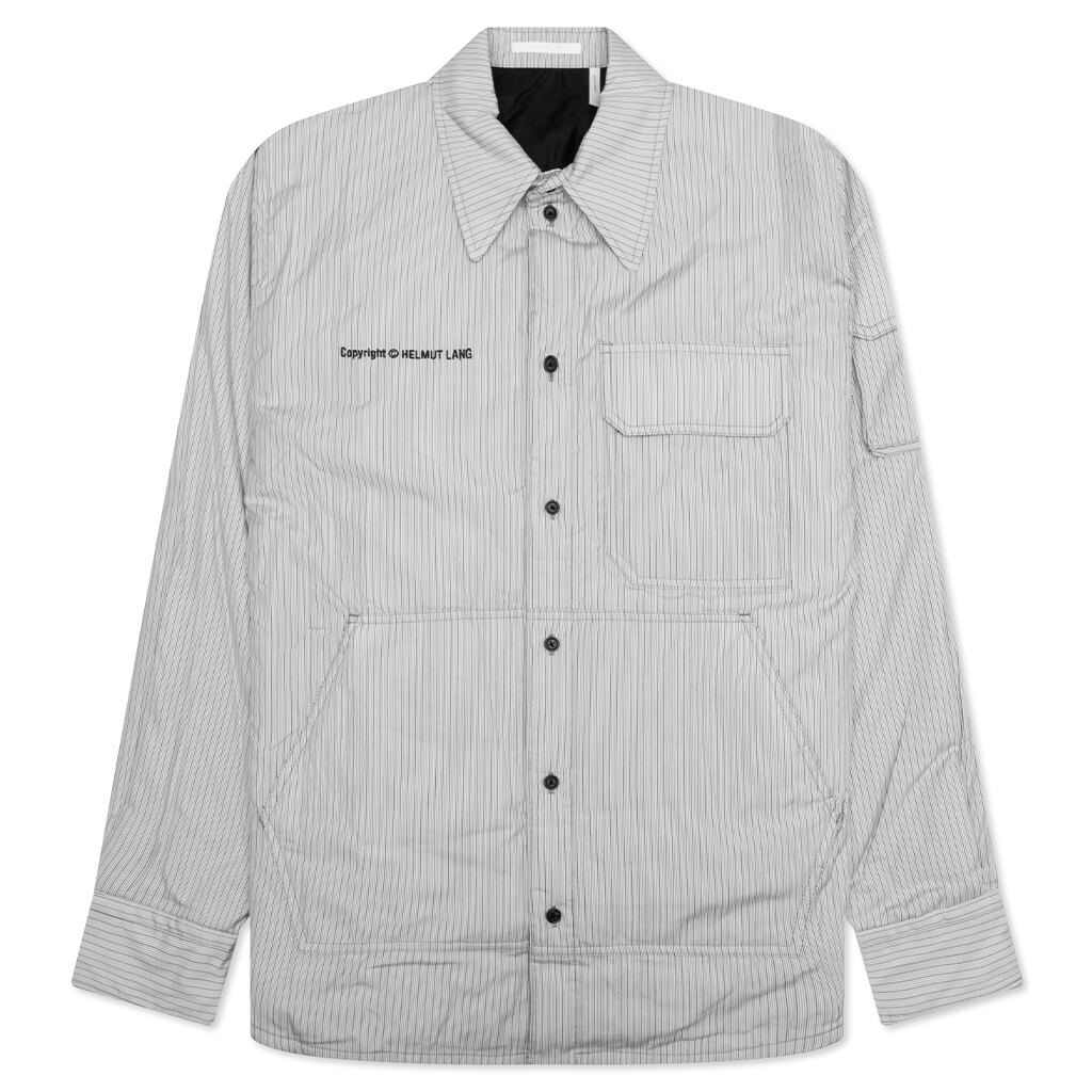 Stripe Button Up - Black/White/Grey