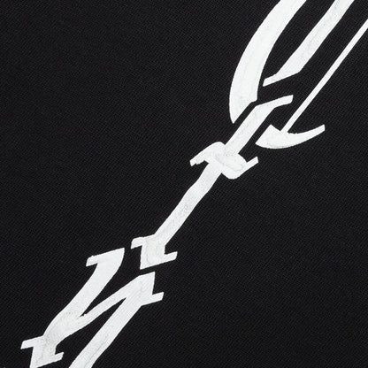 Flaming Skull L/S Tee - Black/White