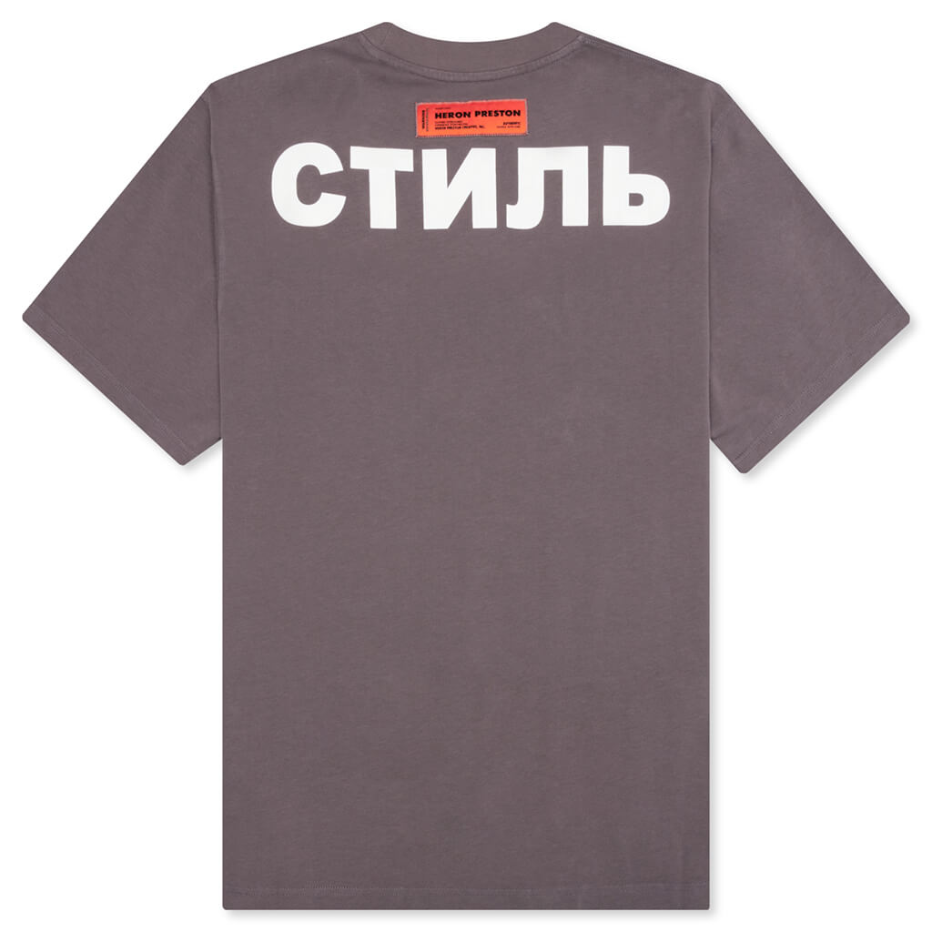 Flaming Skull S/S Tee - Grey/White