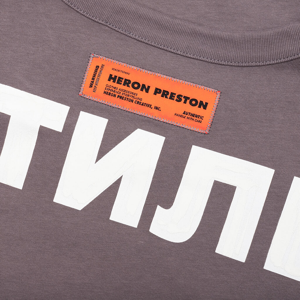 Flaming Skull S/S Tee - Grey/White