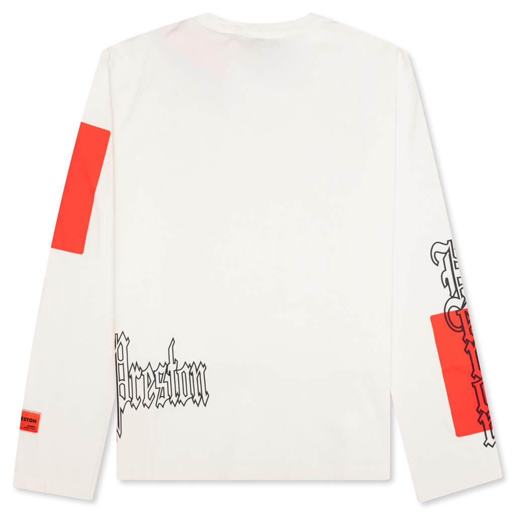 Gothic Color Blocks L/S Tee - White/Orange