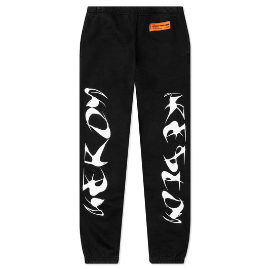 HP Brush Plain Sweatpants - Black/White