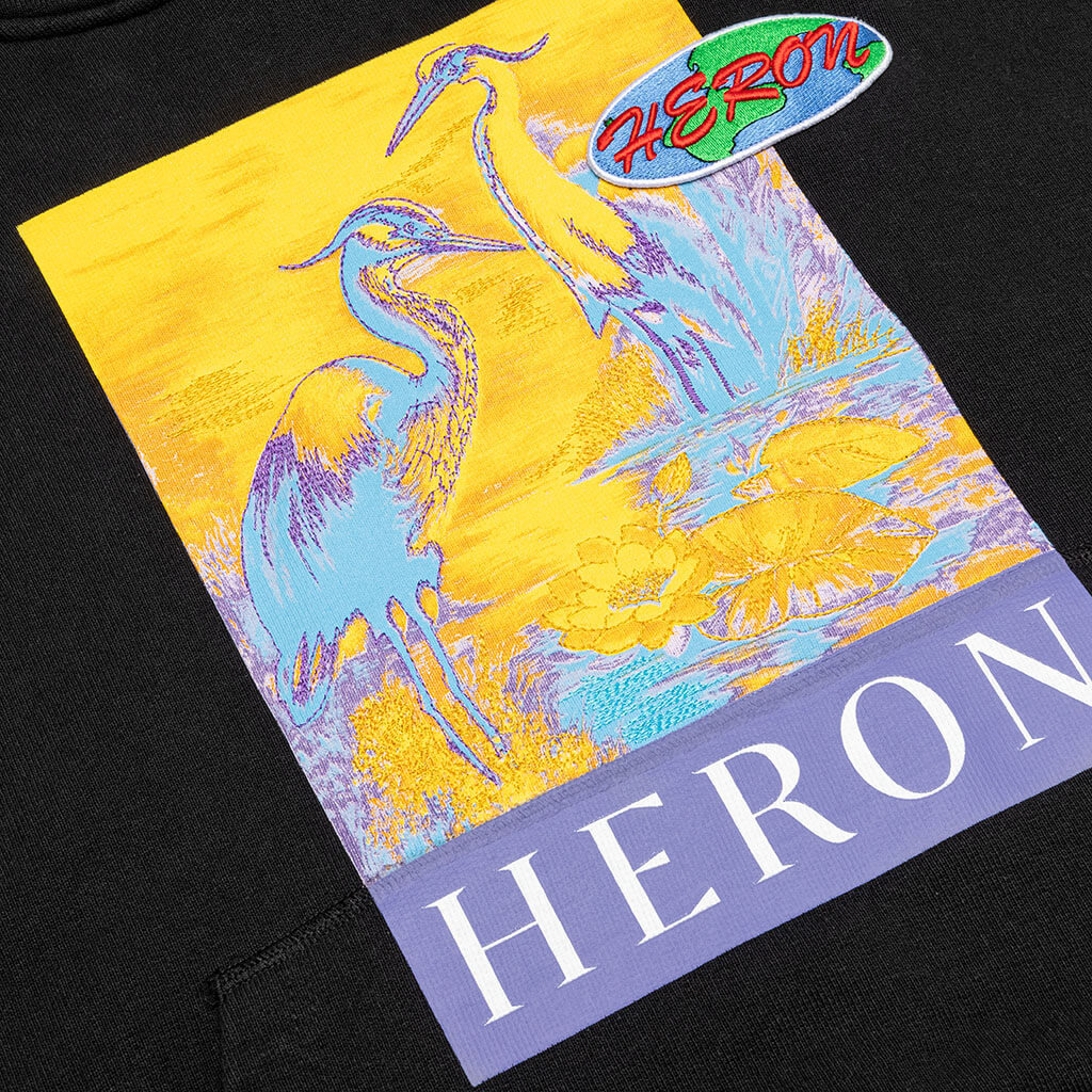 Hoodie Heron KK22 - Black/Yellow