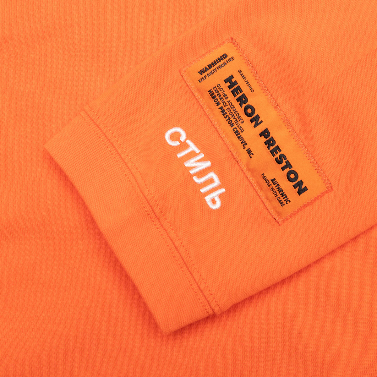 L/S Turtleneck CTNMB - Orange/White