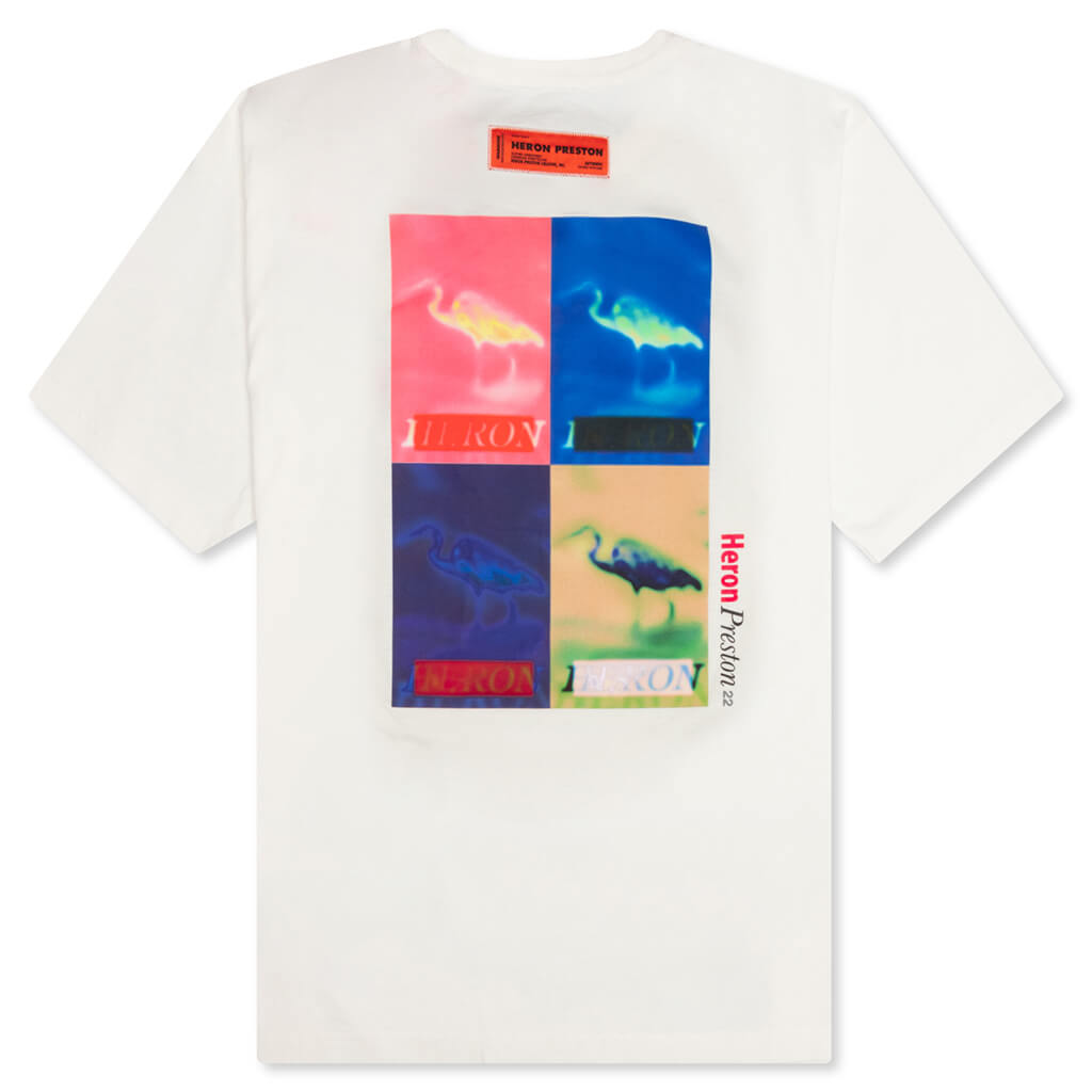 Multi Censored S/S Tee - White/Multi