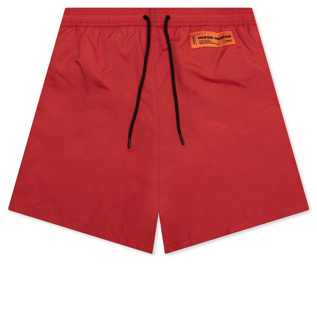 Nylon Swim Shorts - Red