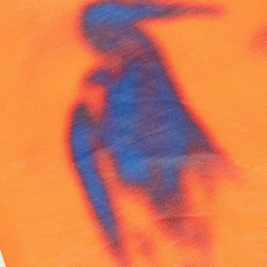 OS Noise Censored S/S Tee - Melange Grey/Orange