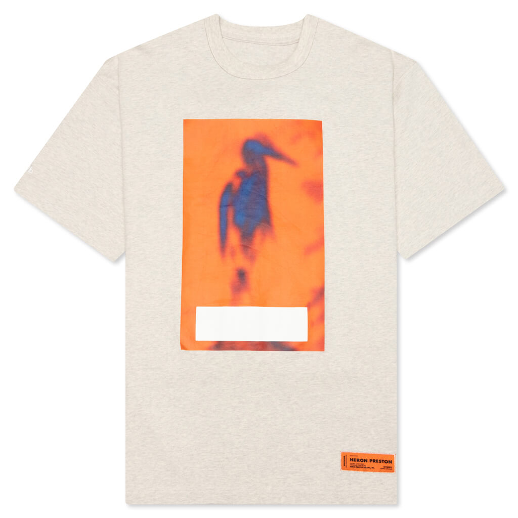 OS Noise Censored S/S Tee - Melange Grey/Orange