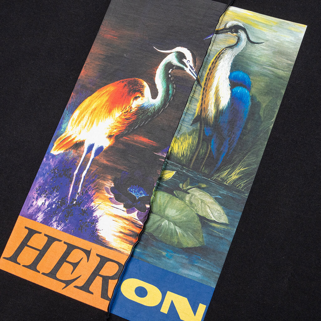 OS Split Herons S/S Tee - Black/Orange
