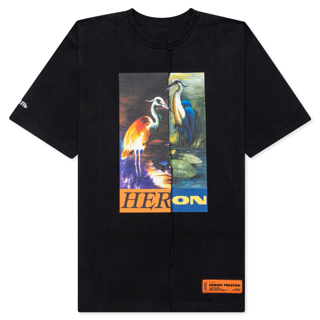 OS Split Herons S/S Tee - Black/Orange