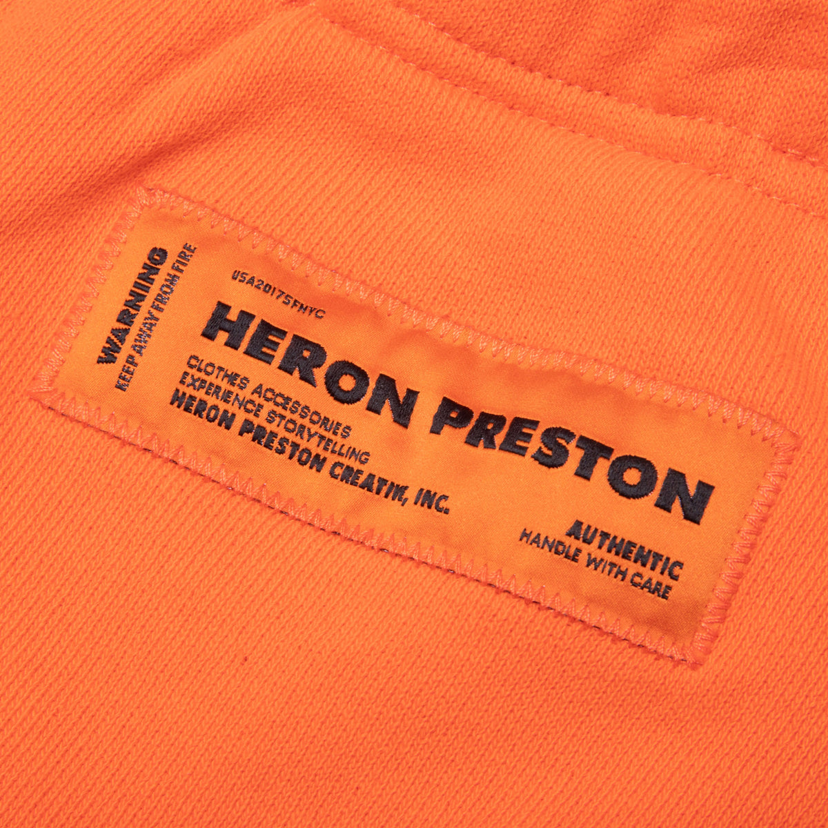 Plain Sweatpants CTNMB Vertic - Orange/White