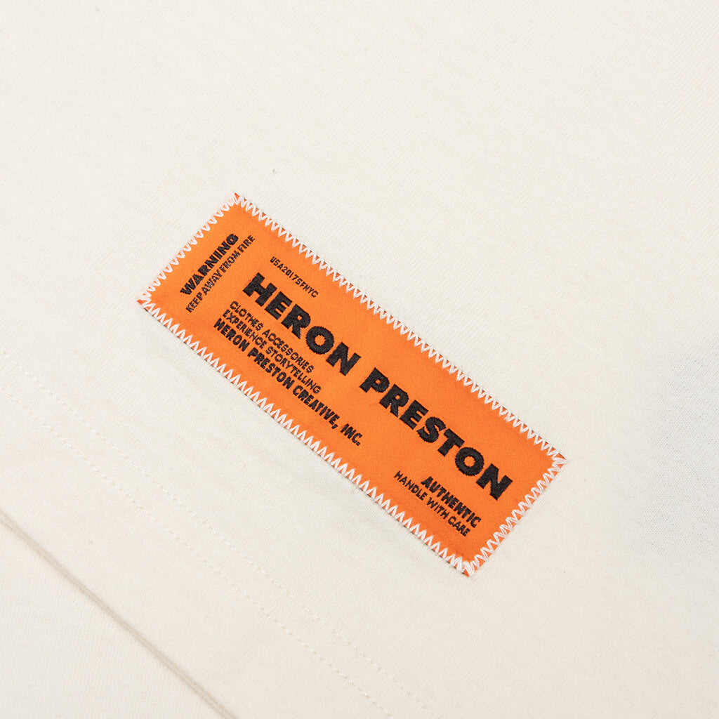 S/S Tee OS Heron Abstract - White/Orange