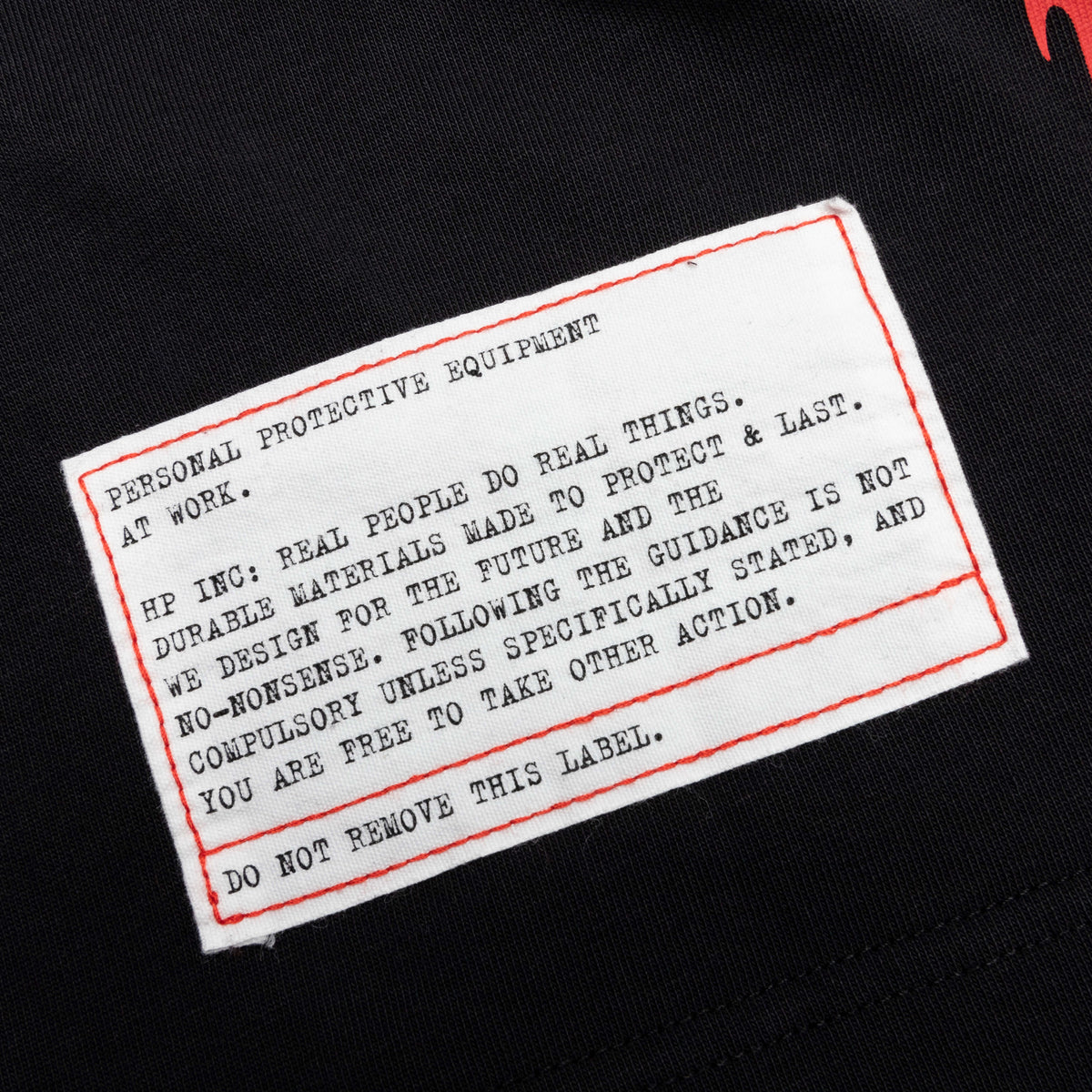 S/S Tee Reg Flaming Skull - Black/White