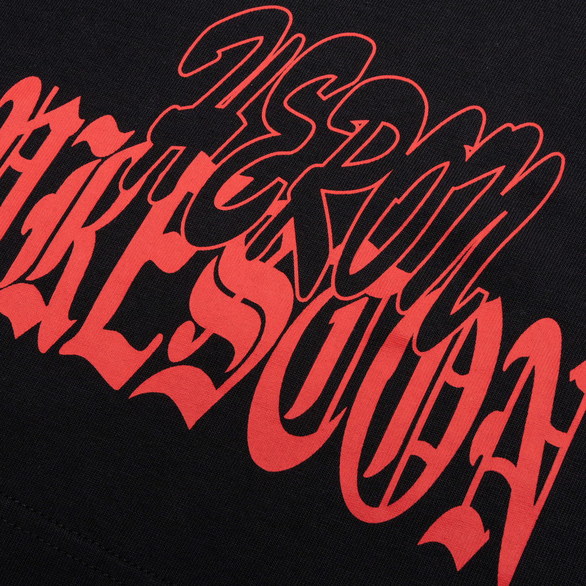 S/S Tee Reg Flaming Skull - Black/White