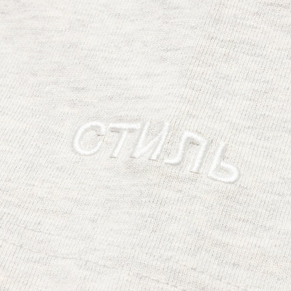 S/S Turtleneck Pocket CTNMB - Grey Melange/White