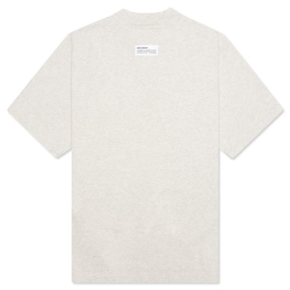 S/S Turtleneck Pocket CTNMB - Grey Melange/White