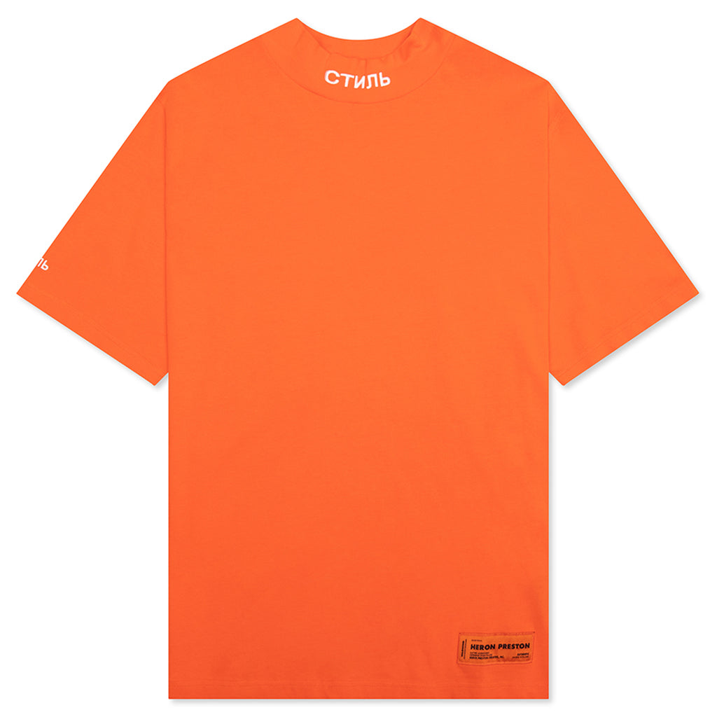 S/S Turtleneck CTNMB - Orange/White