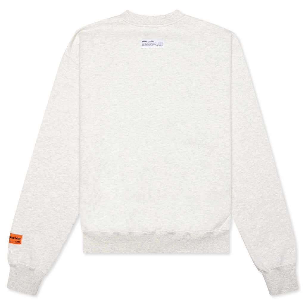 Split Herons Crewneck - Grey Melange/Orange