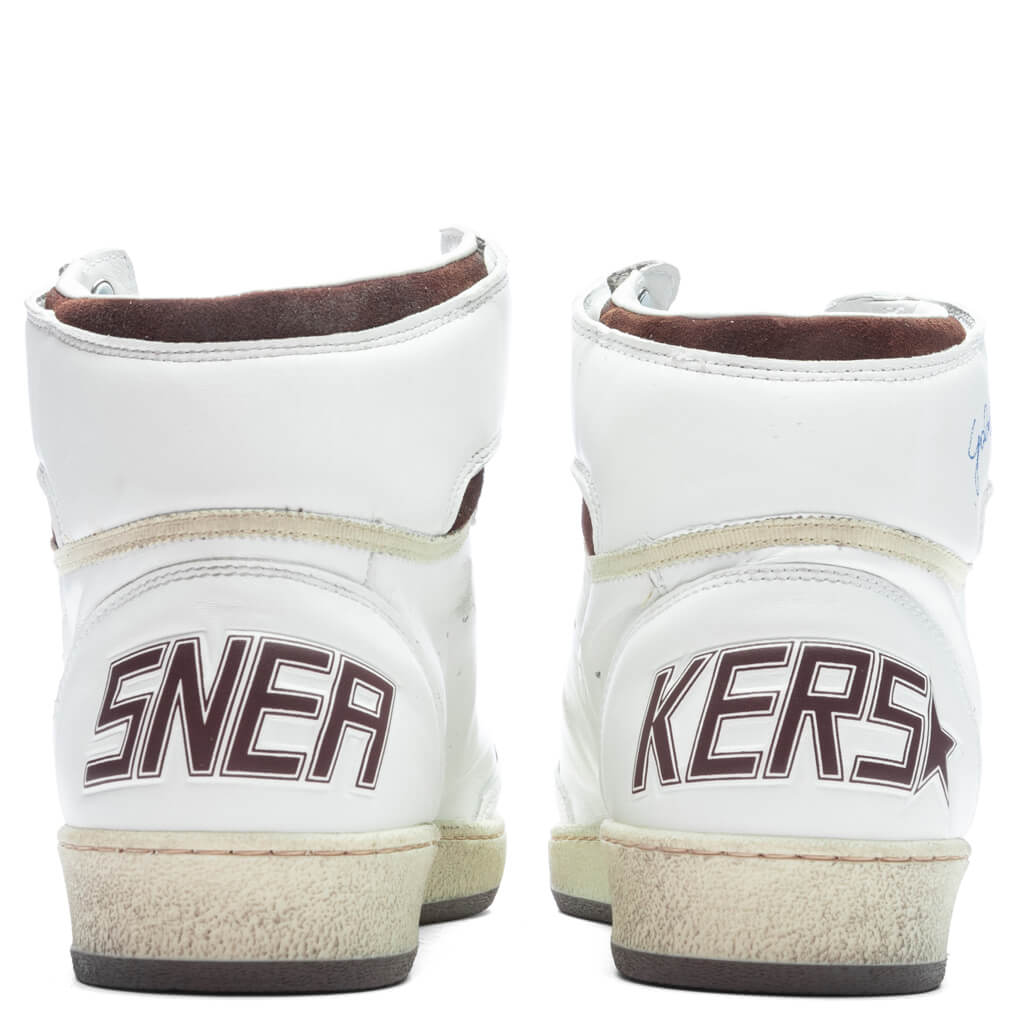 Hi Sky Star Nappa Sneaker - White/Beige/Chocolate Brown