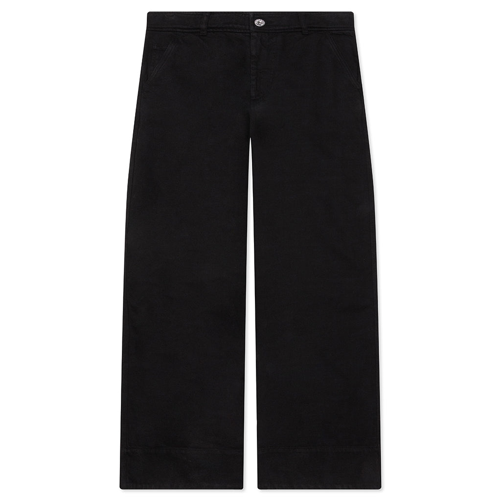 High Waist Wide Leg Trousers - Black