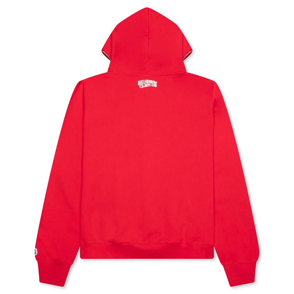 HMU Zip Front Hoodie - Red