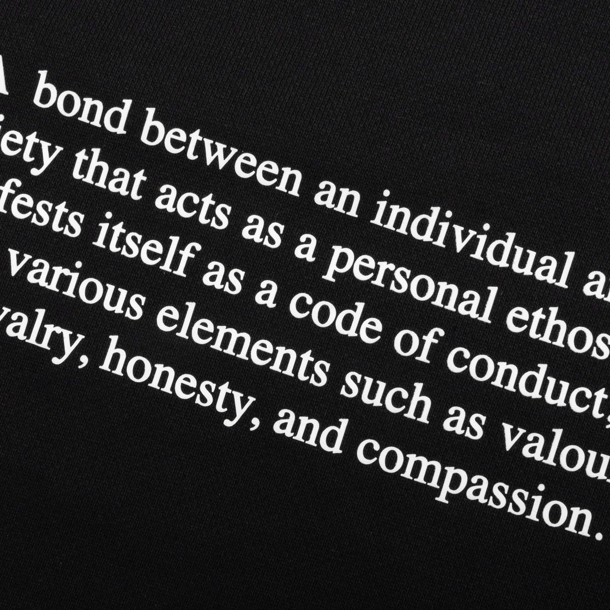 Honor The Gift Honor Code Crewneck - Black