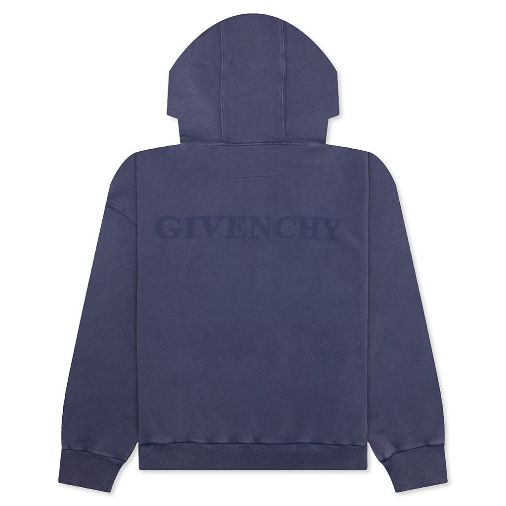 Shadow Oversized Hoodie - Medium Blue